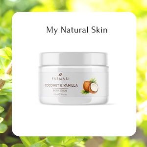 COCONUT & VANILLA BODY EXFOLIANT SCRUB  FARMASI DR TUNA NIB!